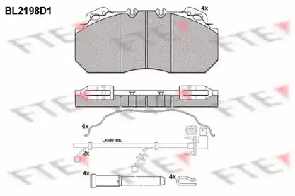 Тормозные колодки дисковые FTE BL2198D1