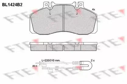 Тормозные колодки дисковые FTE BL1424B2