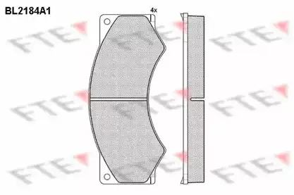 Тормозные колодки дисковые FTE BL2184A1