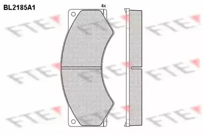 Тормозные колодки дисковые FTE BL2185A1