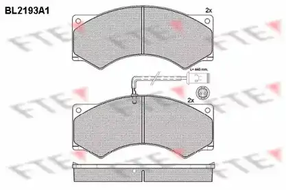Тормозные колодки дисковые FTE BL2193A1