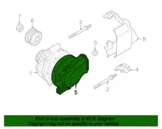 Крышка генератора (пластик) L3M618W9X MAZDA