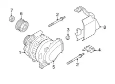 Крышка генератора (пластик) L3M618W9X MAZDA