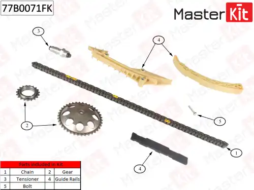 77B0071FK K Комплект цепи ГРМ Master KiT