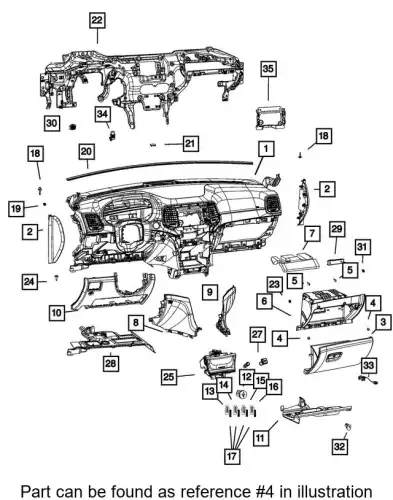 ДЕМПФЕР КРЫШКИ ЯЩИКА 68209553AA CHRYSLER