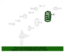 пружина передняя VW 357411105AA VAG