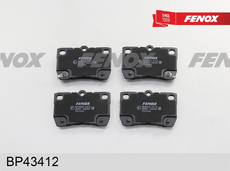 Тормозные колодки дисковые задняя ось FENOX BP43412