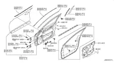 Уплотнитель двери INFINITI 808301BA1A