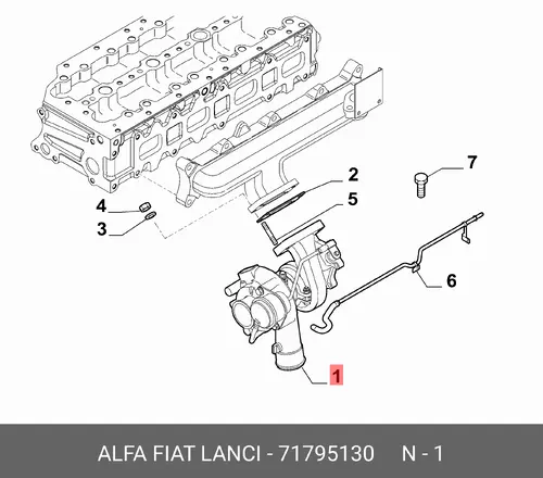 Турбокомпрессор 71795130 FIAT