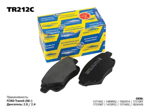 Тормозные колодки дисковые TRANSMASTER TR212C