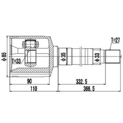 Z87633R ШРУС внутренний ZIKMAR