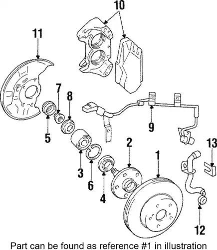 Тормозной диск 4351214230 TOYOTA / LEXUS