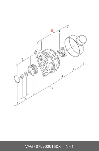 Генератор VAG 07L903015DX