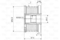 Шкив генератора 588135 VALEO