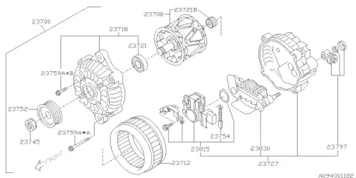 Диодный мост генератора 23830AA210 SUBARU