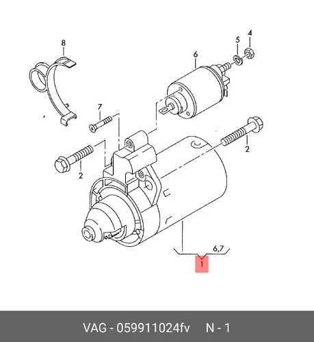 Стартер VAG 059911024FV