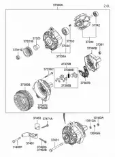 Статор генератора 3735022205 HYUNDAI