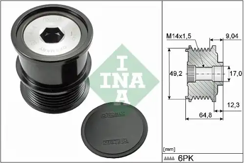 Шкив генератора 535 0284 10 INA