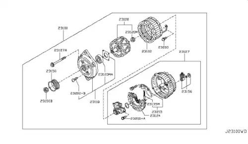 Ротор генератора 23108JK01A NISSAN