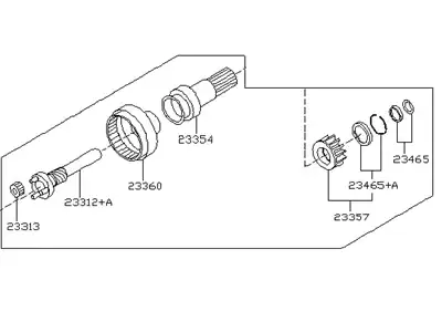 Бендикс стартера 23312CA000 NISSAN