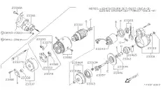 Втягивающее реле стартера B334330R01 NISSAN