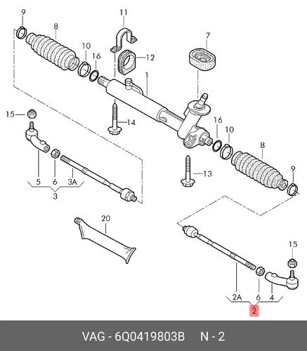 Рулевая тяга VAG 6Q0 419 803 B