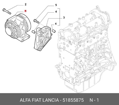 Генератор LANCIA 51855875