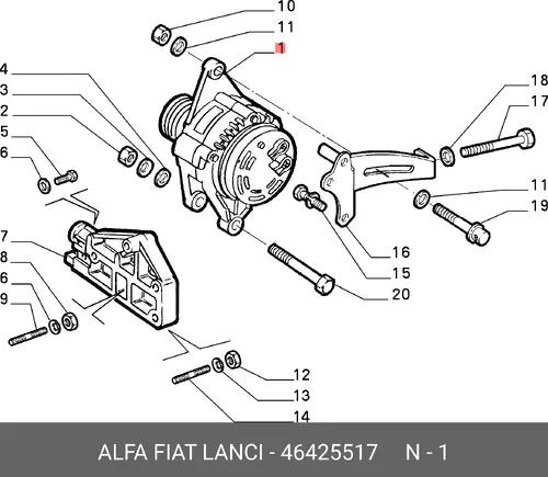 Генератор LANCIA 46425517