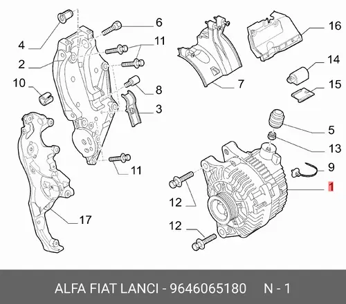 Генератор LANCIA 9646065180