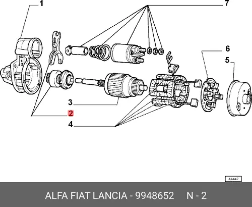 Бендикс стартера 9948652 LANCIA