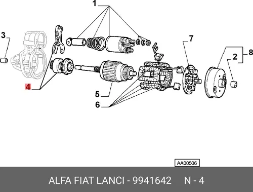 Бендикс стартера 9941642 LANCIA