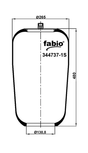 Пневмоподушка FABIO 3447371S