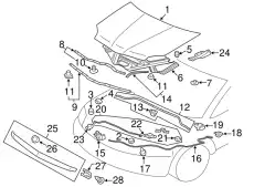 КАПОТ РЕСТАЙЛИНГ ПОД МОЛДИНГ GALANT 08- 5900A283 MITSUBISHI