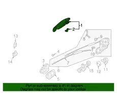 Ручка двери MITSUBISHI MR970577XA