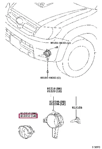 Фара противотуманная TOYOTA / LEXUS 812210D070