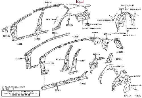 Крыло TOYOTA / LEXUS 6160133350