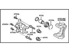 Суппорт тормозной TOYOTA / LEXUS 4773020640