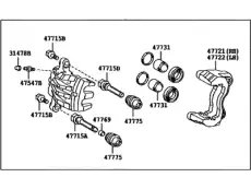 Суппорт тормозной TOYOTA / LEXUS 4773048150