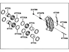 Суппорт тормозной TOYOTA / LEXUS 4773060300