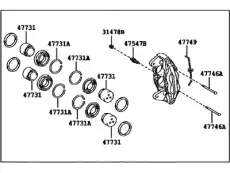 Суппорт тормозной TOYOTA / LEXUS 4775060300