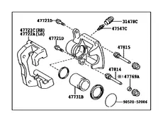 Суппорт тормозной TOYOTA / LEXUS 4783042060