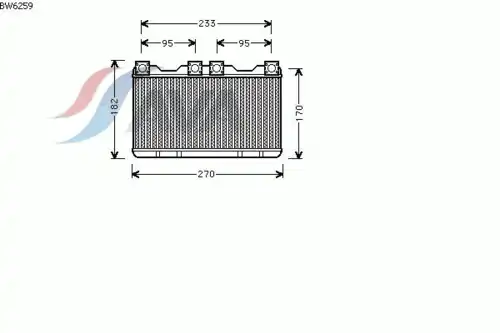 Радиатор печки AVA BW6259