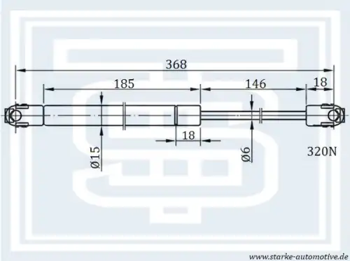 Амортизатор капота STARKE 181-249