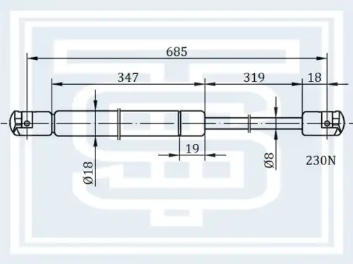 Амортизатор капота STARKE 182-263