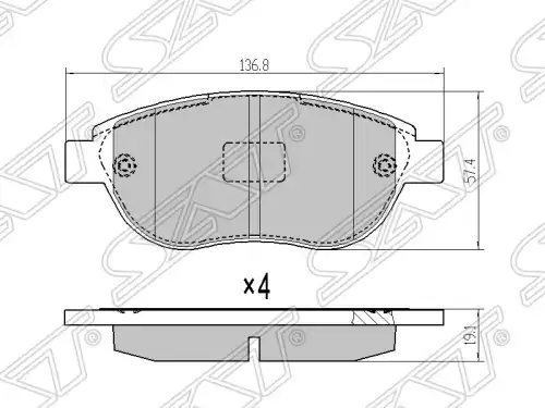 Тормозные колодки дисковые SAT ST-425235