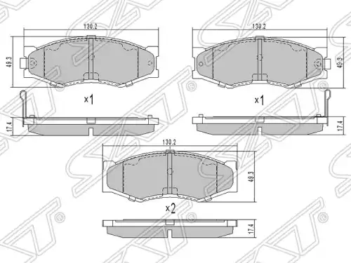 Тормозные колодки дисковые SAT ST-41060-31E94