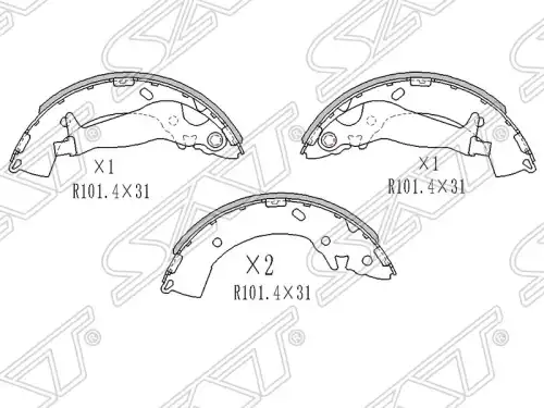 Тормозные колодки дисковые SAT ST-583051CA10