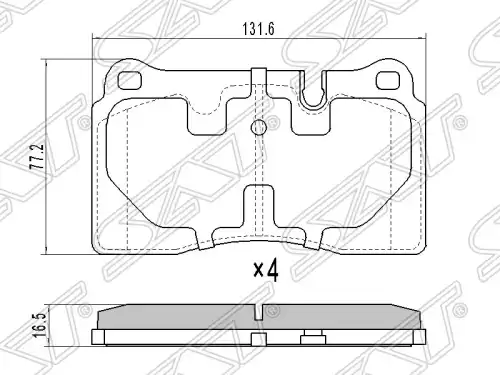 Тормозные колодки дисковые SAT ST7L6698151E