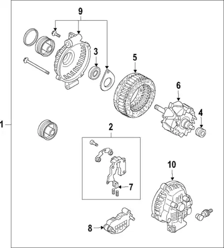Статор генератора L81318W45 MAZDA