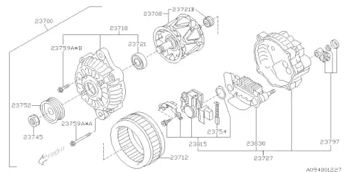 Статор генератора 23712AA170 SUBARU